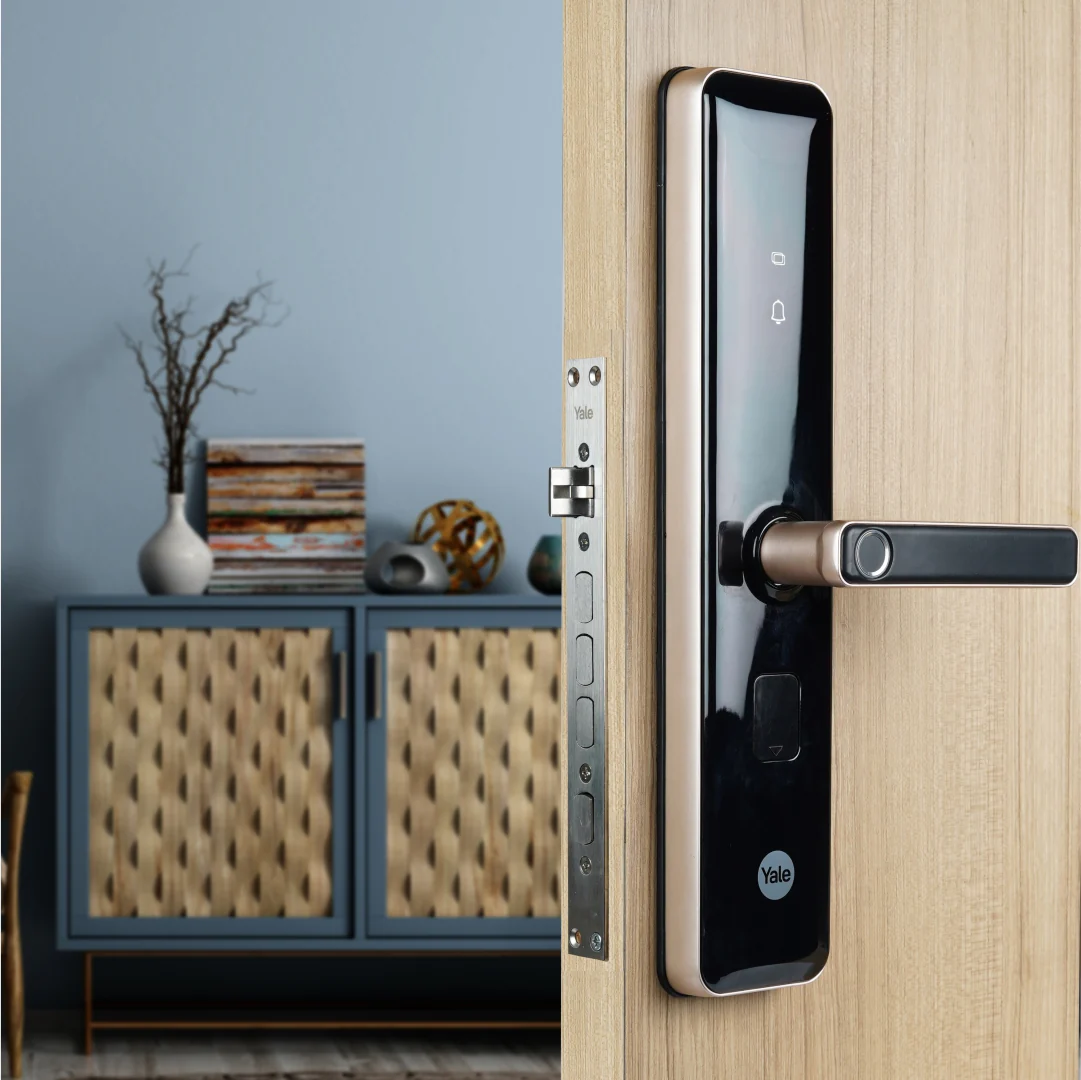 YDME 200 NxT Digital Door Lock - with fingerprint, PIN, Manual Keys, RFID Card - Gold - Image 2