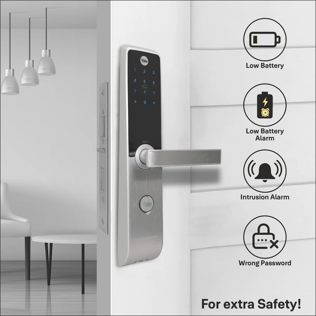 YDM 3115A AV Smart Lock Silver - Image 6