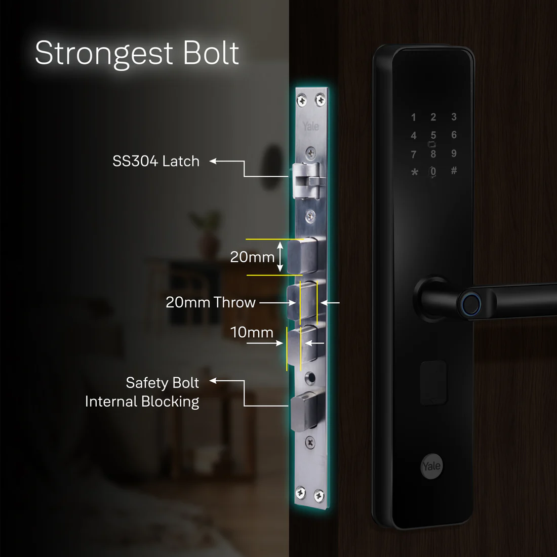 YDME 100 NXT Black – Smart Digital Door Lock by Yale - Image 11