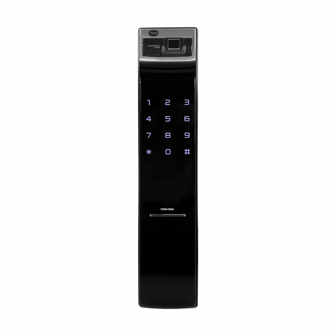 YDM 4109 Roller Latch Smart Lock | Biometric Access - Black , Without Handle