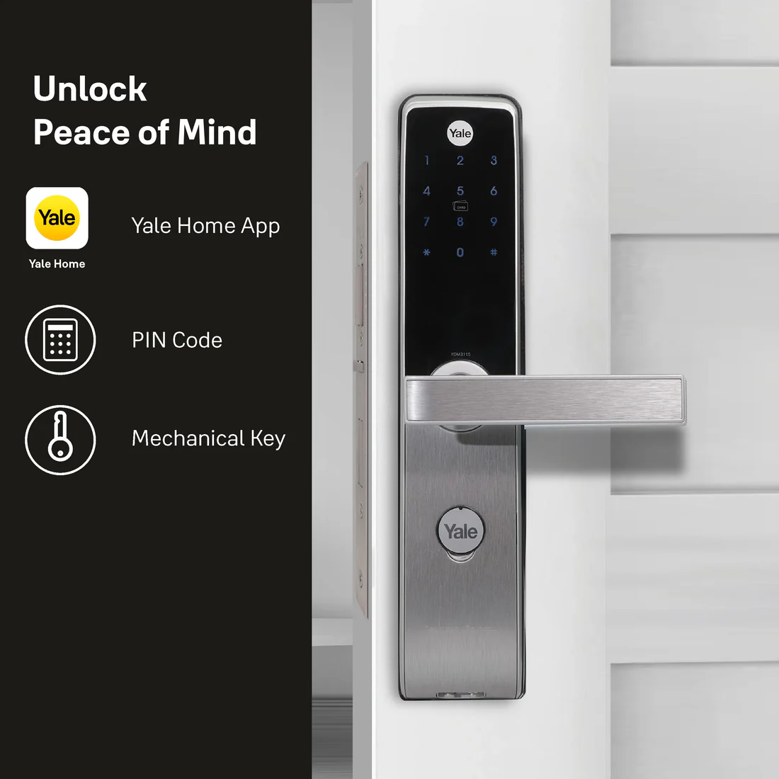 YDM 3115A AV Smart Lock Silver - Image 5