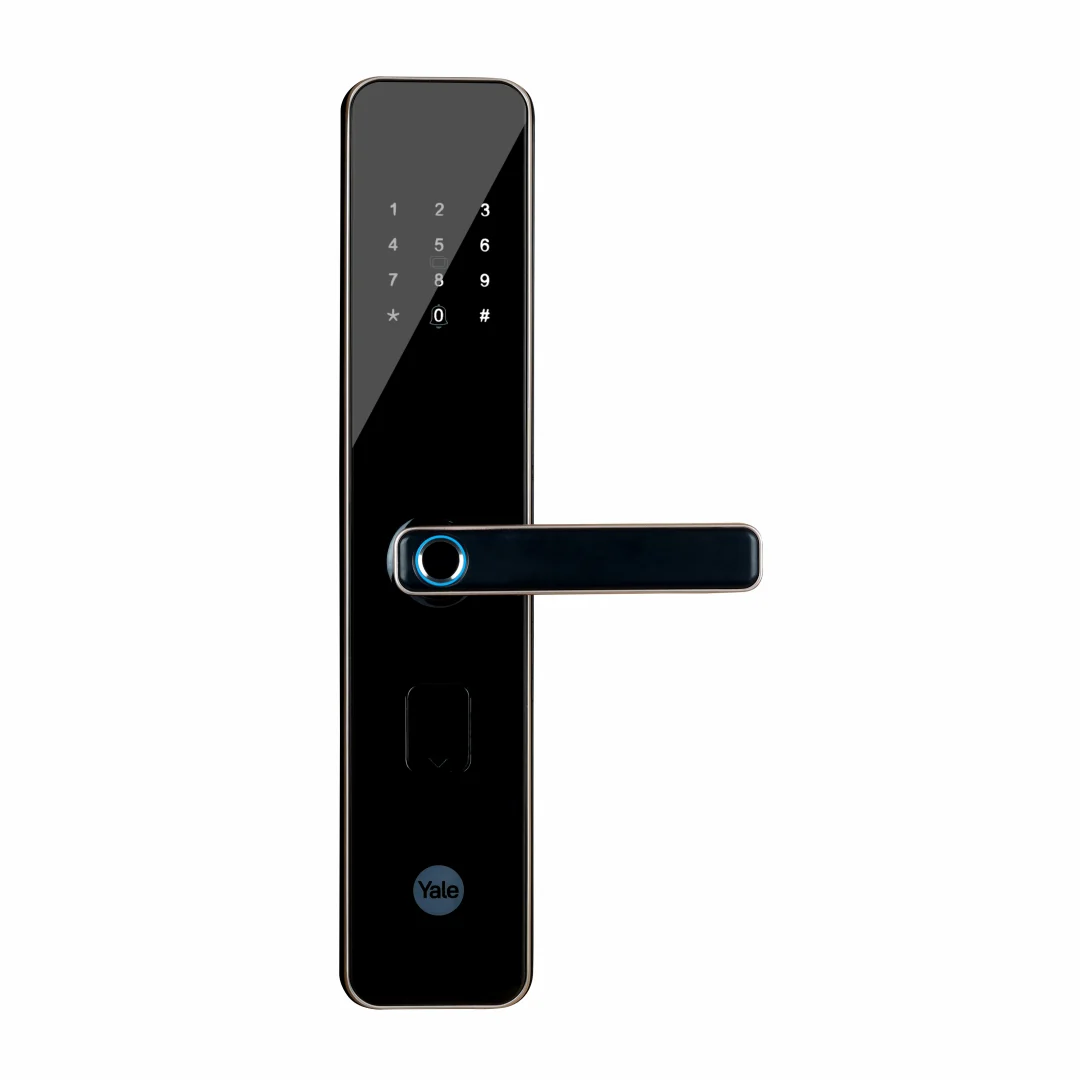 YDME 200 NxT Digital Door Lock - with fingerprint, PIN, Manual Keys, RFID Card - Gold - Image 4