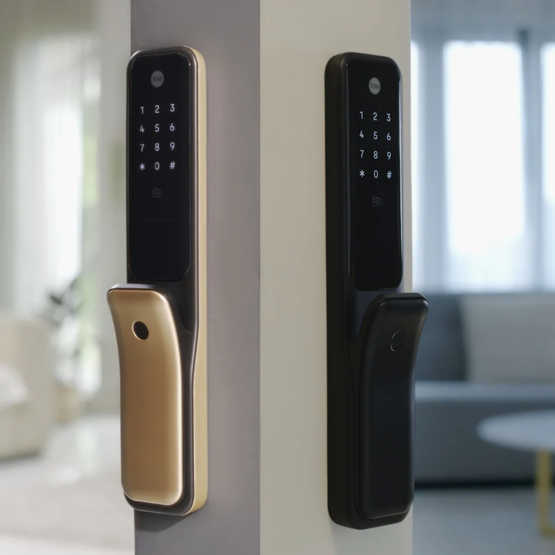Yale Kyra Pro, Push Pull Smart Lock - with fingerprint, PIN, RFID, Manual Key, Black - Image 4