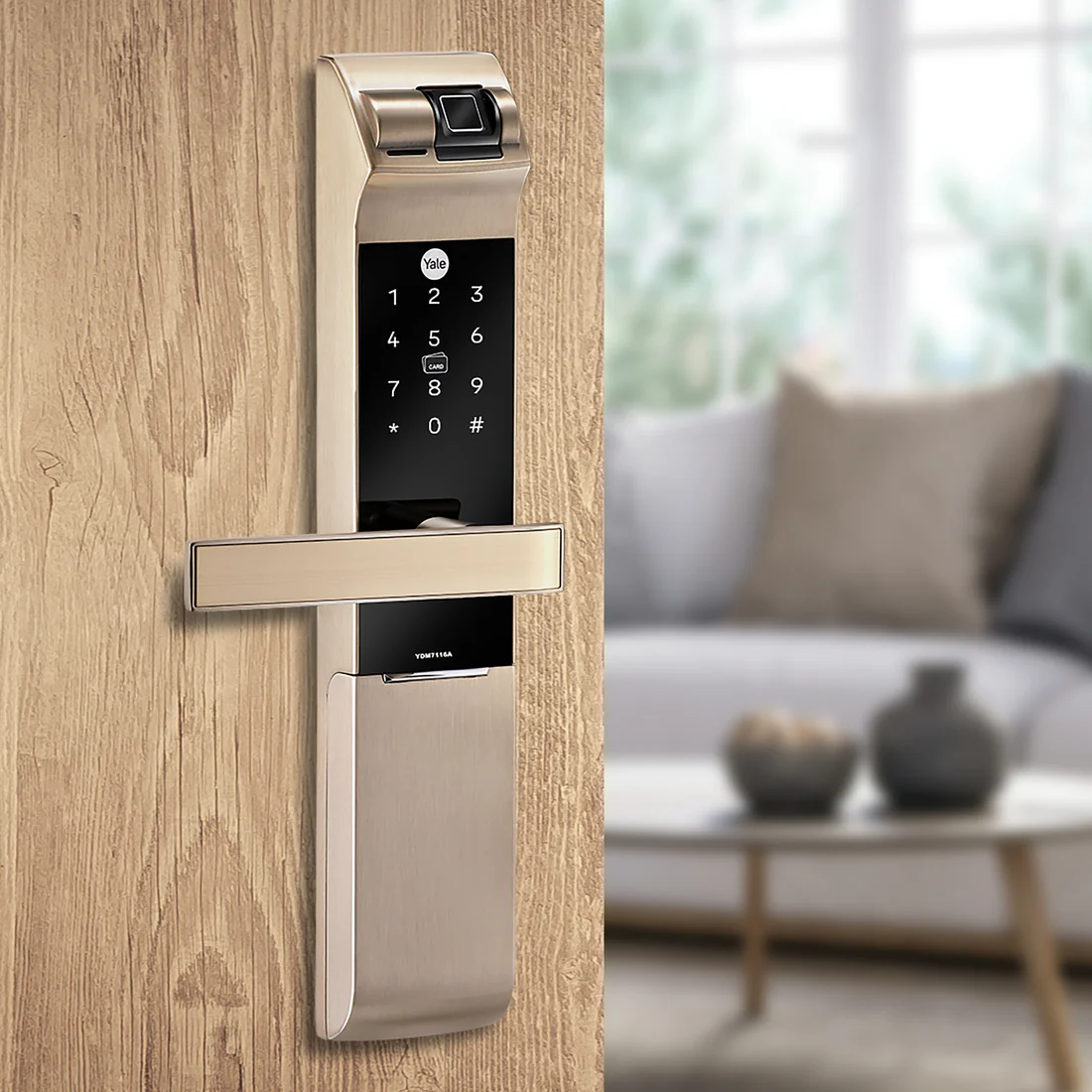 YDM 7116 Smart Door Lock Champagne Gold - Image 14