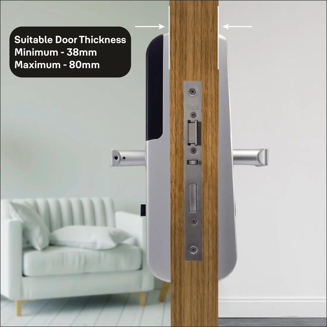 YDM 3115A AV Smart Lock Silver - Image 7