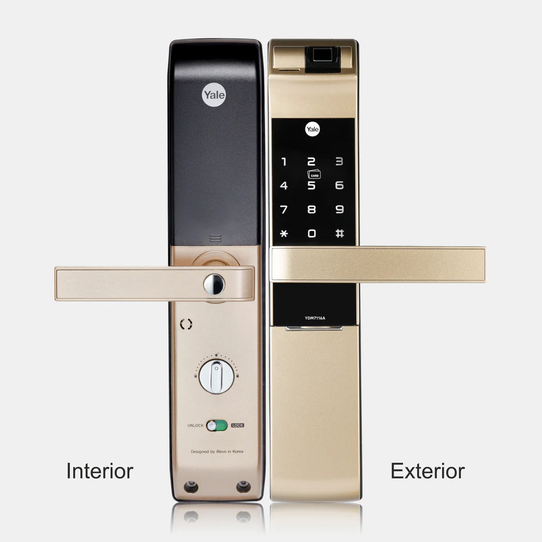 YDM 7116A Smart Lock, Champagne Gold - with Fingerprint, PIN Code, RFID Card, Mechanical Key, Bluetooth module, Works with Yale Home App - Image 10