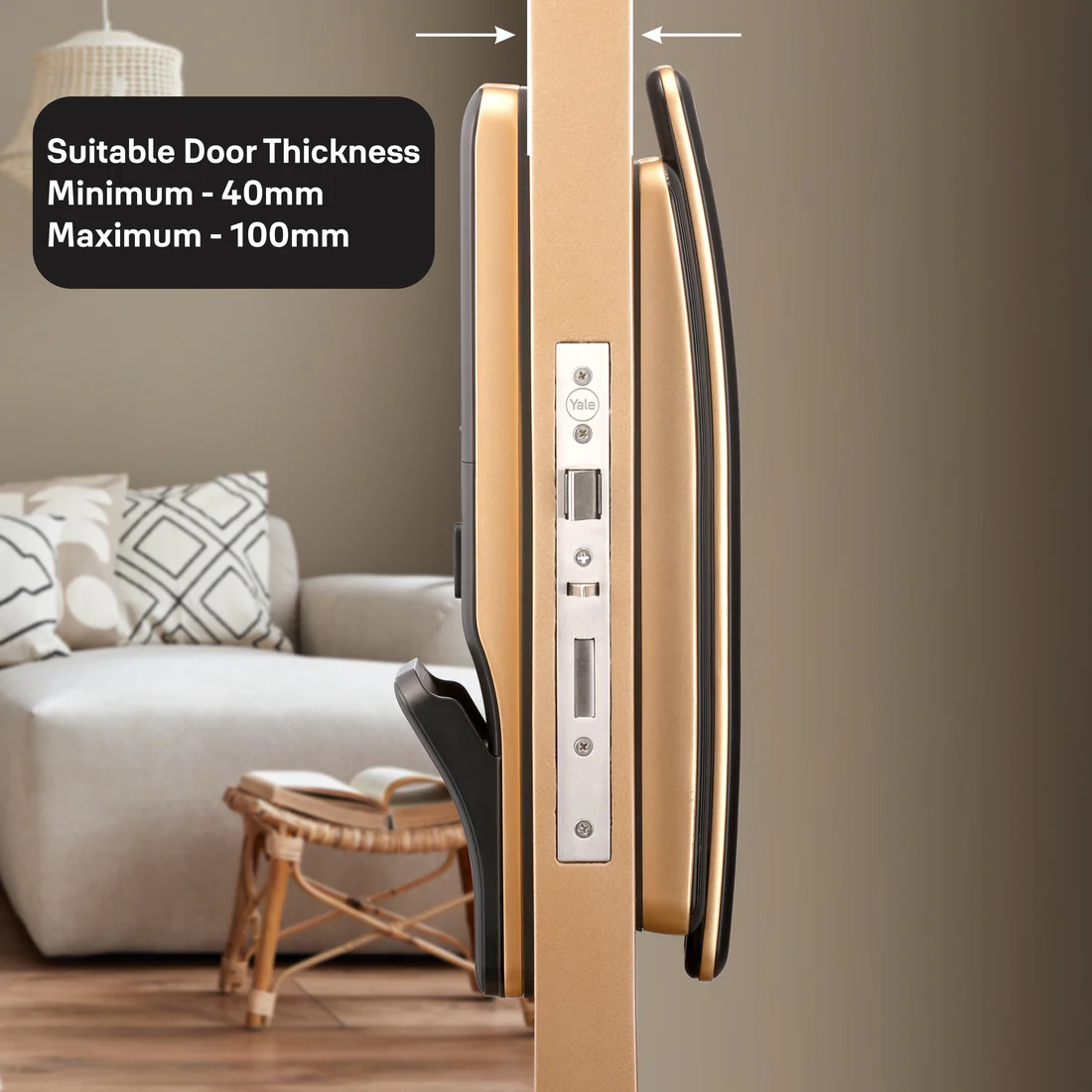 Yale Luna Pro Smart Lock - Fingerprint, PIN, RFID and Manual Key (Bluetooth Module and Wifi Bridge Included) - Image 7