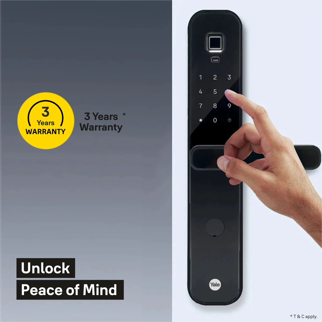 YDM7220A Biosecure Smart Lock with Fingerprint - PIN, RFID and Manual Key - Image 3