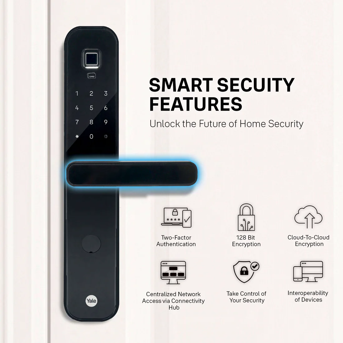 YDM7220A Biosecure Smart Lock with Fingerprint - PIN, RFID and Manual Key - Image 7