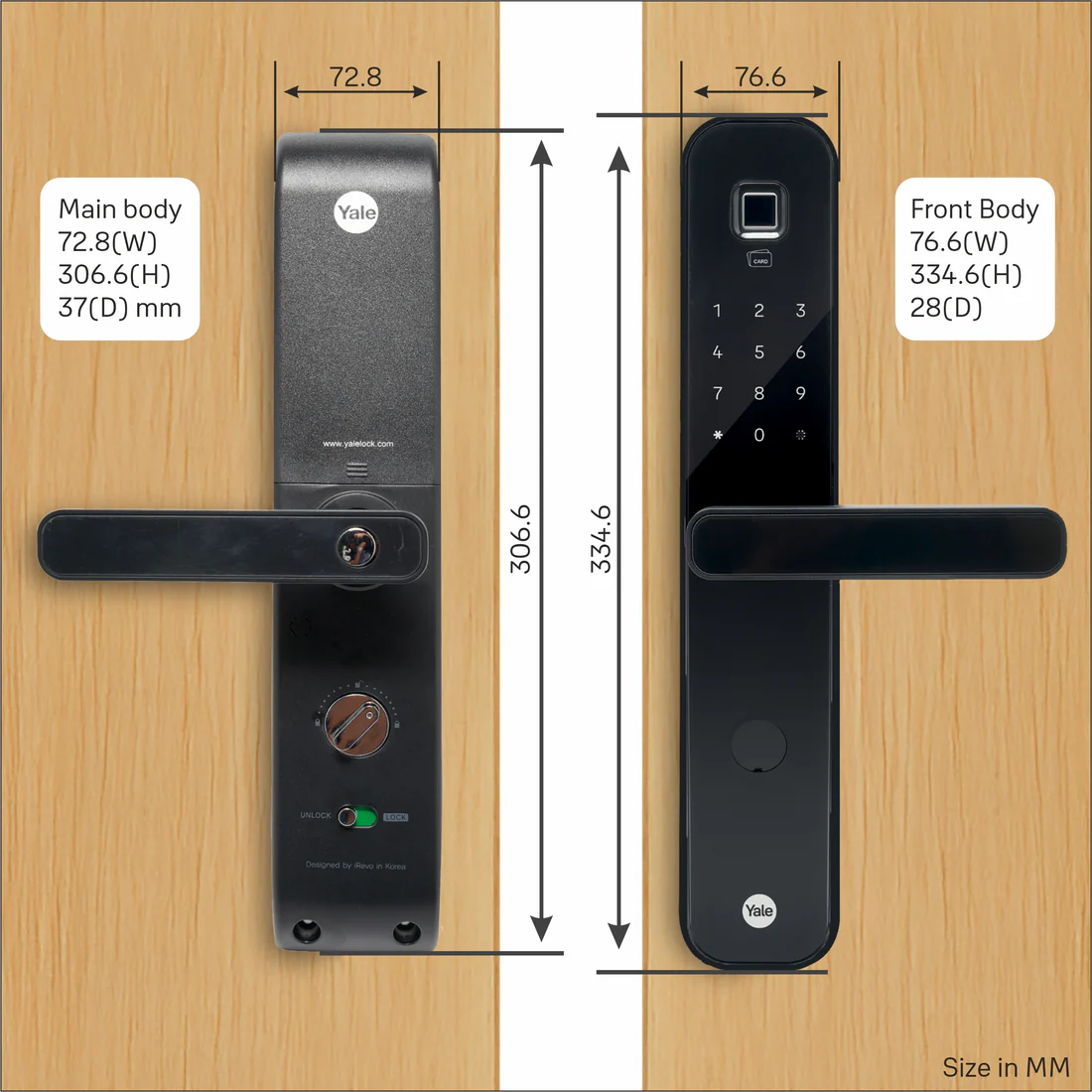 YDM7220A Biosecure Smart Lock with Fingerprint - PIN, RFID and Manual Key - Image 12