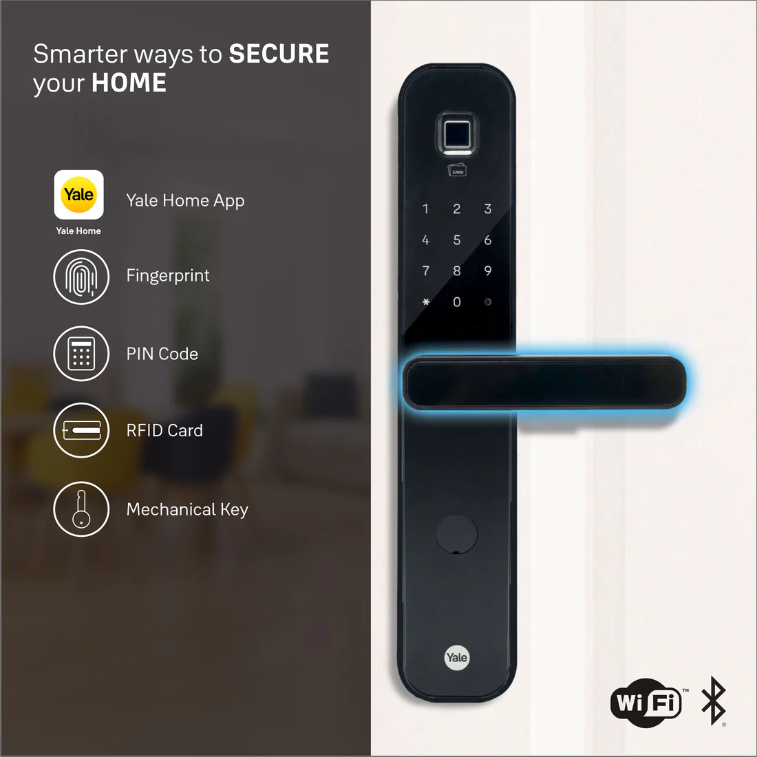 YDM7220A Biosecure Smart Lock with Fingerprint - PIN, RFID and Manual Key - Image 5
