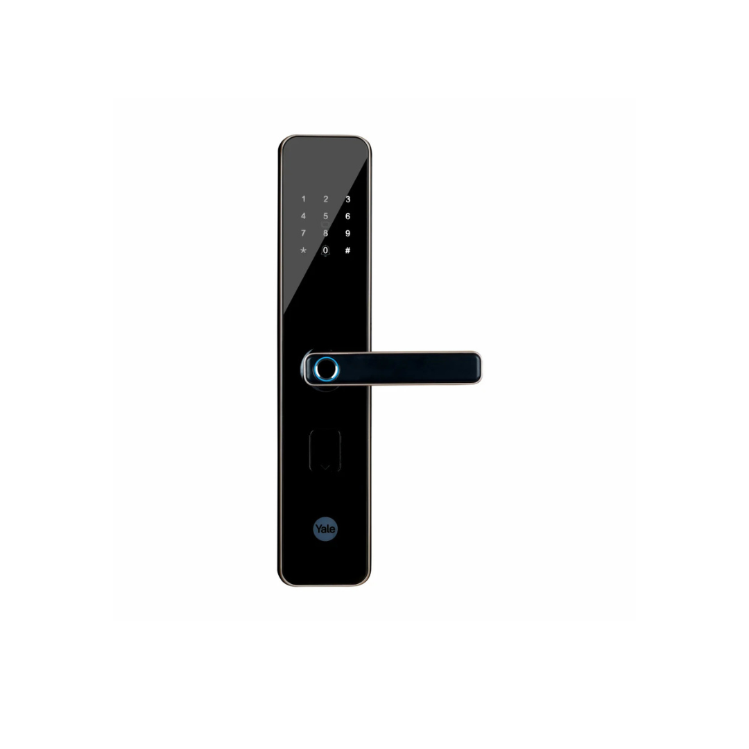 YDME 200 NxT Digital Door Lock - with fingerprint, PIN, Manual Keys, RFID Card - Gold