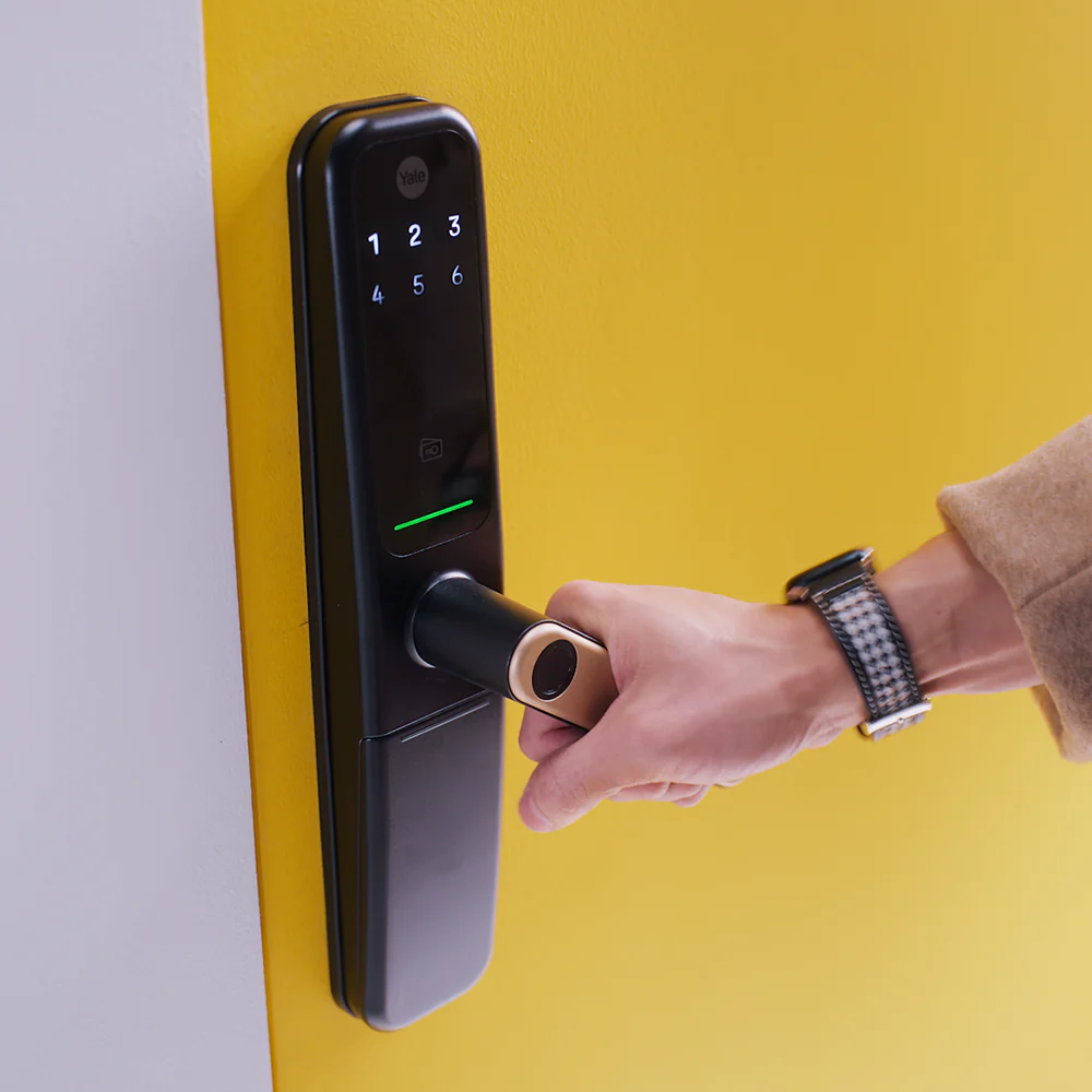 ByYou Mortise Smart Door Lock - with 5 Way Unlocking Fingerprints, In-built Bluetooth, PIN Code, RFID Tag, Manual Key (Black/Gold) - Image 14