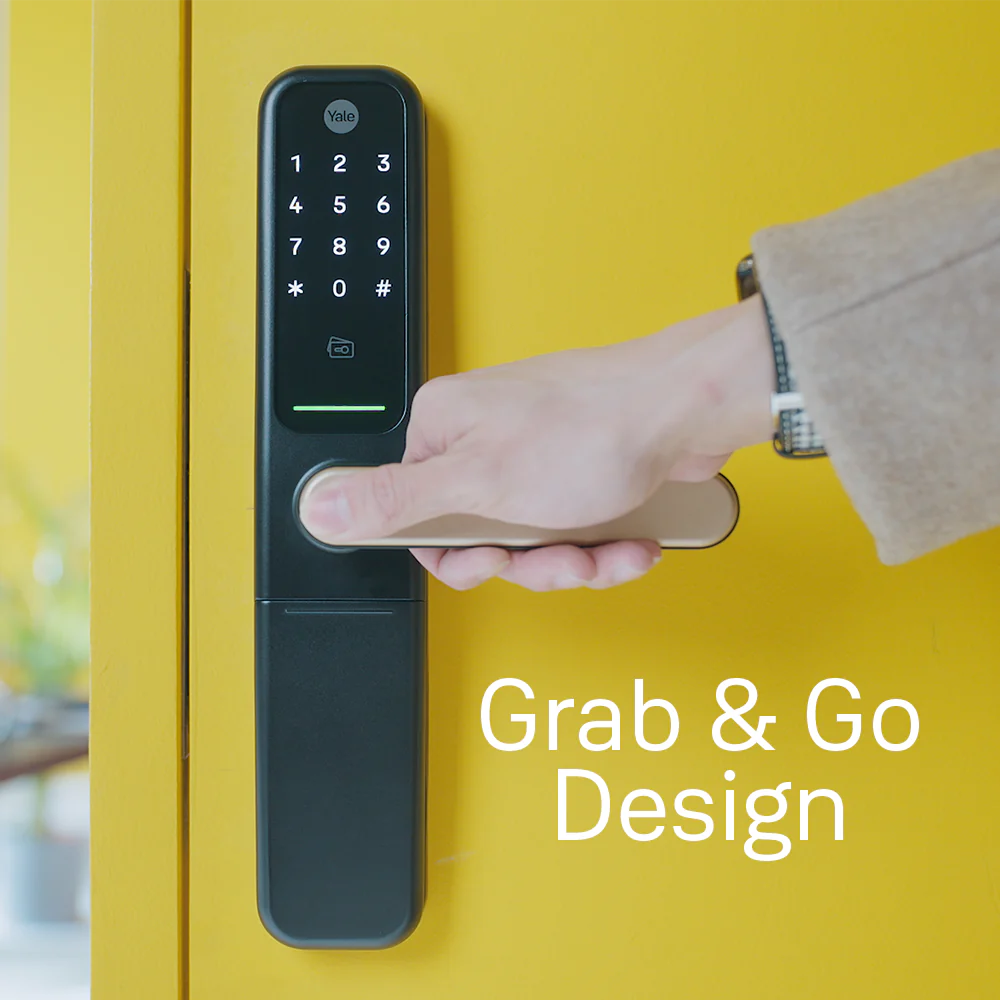 ByYou Mortise Smart Door Lock - with 5 Way Unlocking Fingerprints, In-built Bluetooth, PIN Code, RFID Tag, Manual Key (Black/Gold) - Image 3